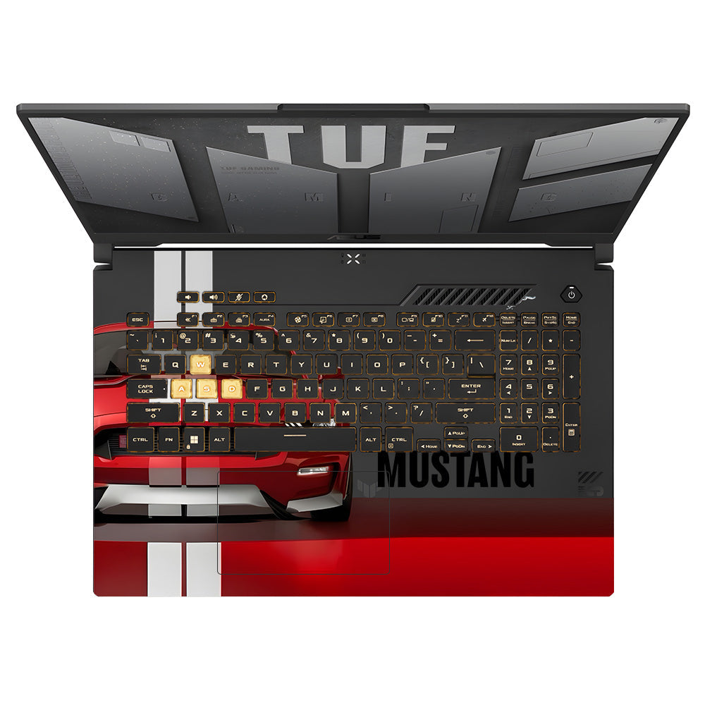 Transparent Mustang Power Asus TUF Gaming F17 FX707Z Laptop Skin