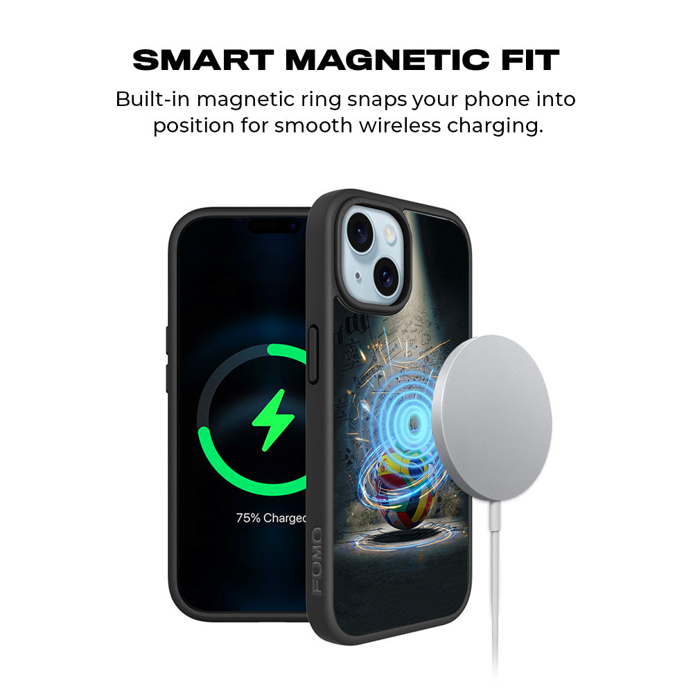 World Football Nations Sports 3D Skin with Shockguard Armour Magsafe Case for Apple iPhone 15