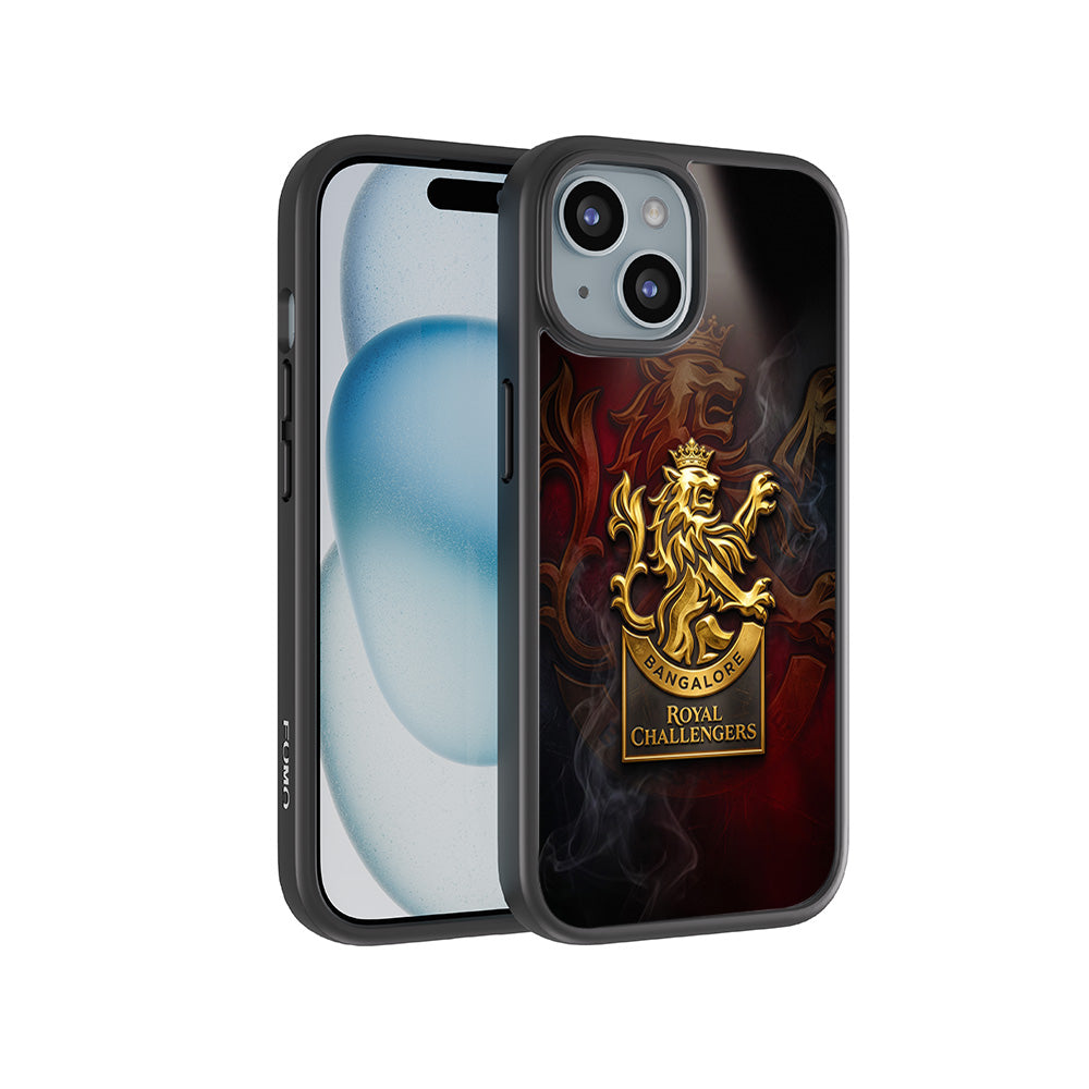 Royal Challengers Bangalore Golden Lion IPL Sports 3D Skin with Shockguard Armour Magsafe Case for Apple iPhone 15 Plus
