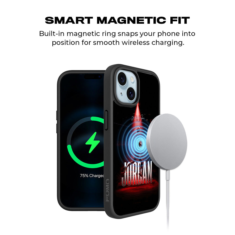 Jordan 23 Spotlight Basketball Sports 3D Skin with Shockguard Armour Magsafe Case for Apple iPhone 15 Plus
