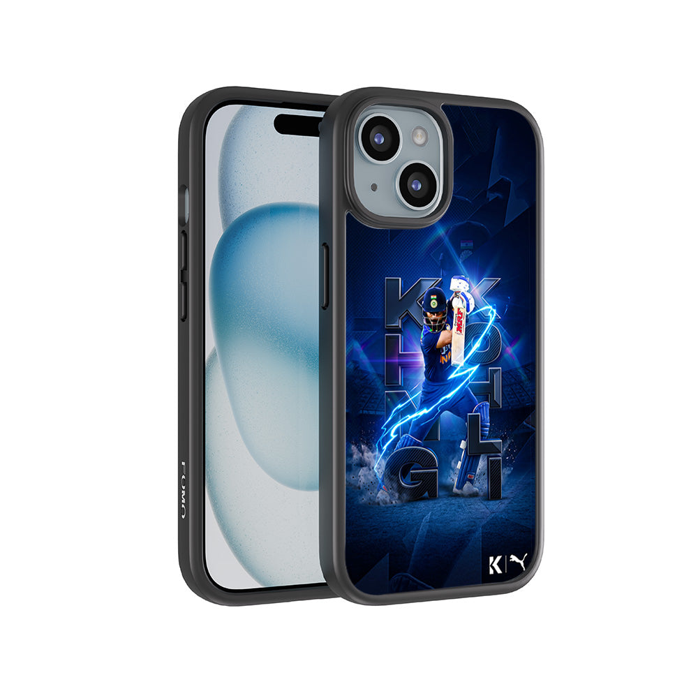 Virat Kohli King Kohli Cricket Sports 3D Skin with Shockguard Armour Magsafe Case for Apple iPhone 15 Plus