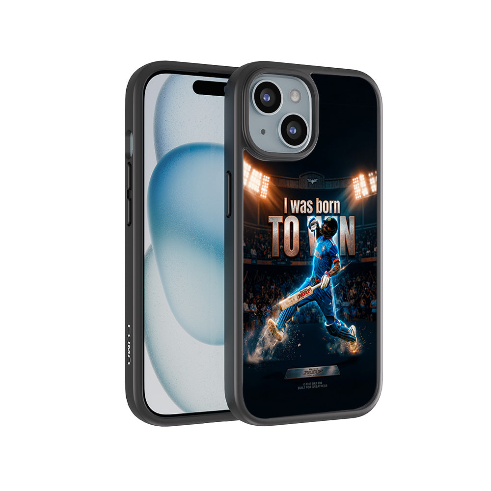 Virat Kohli Born To Win Cricket Sports 3D Skin with Shockguard Armour Magsafe Case for Apple iPhone 15 Plus