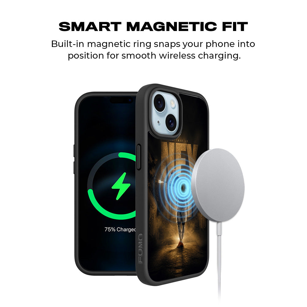 Ney Magic Football Sports 3D Skin with Shockguard Armour Magsafe Case for Apple iPhone 15