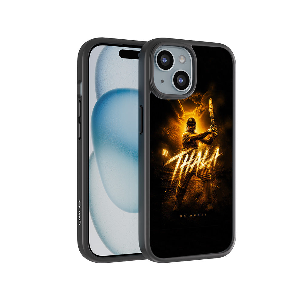 MS Dhoni THALA Cricket Sports 3D Skin with Shockguard Armour Magsafe Case for Apple iPhone 15 Plus