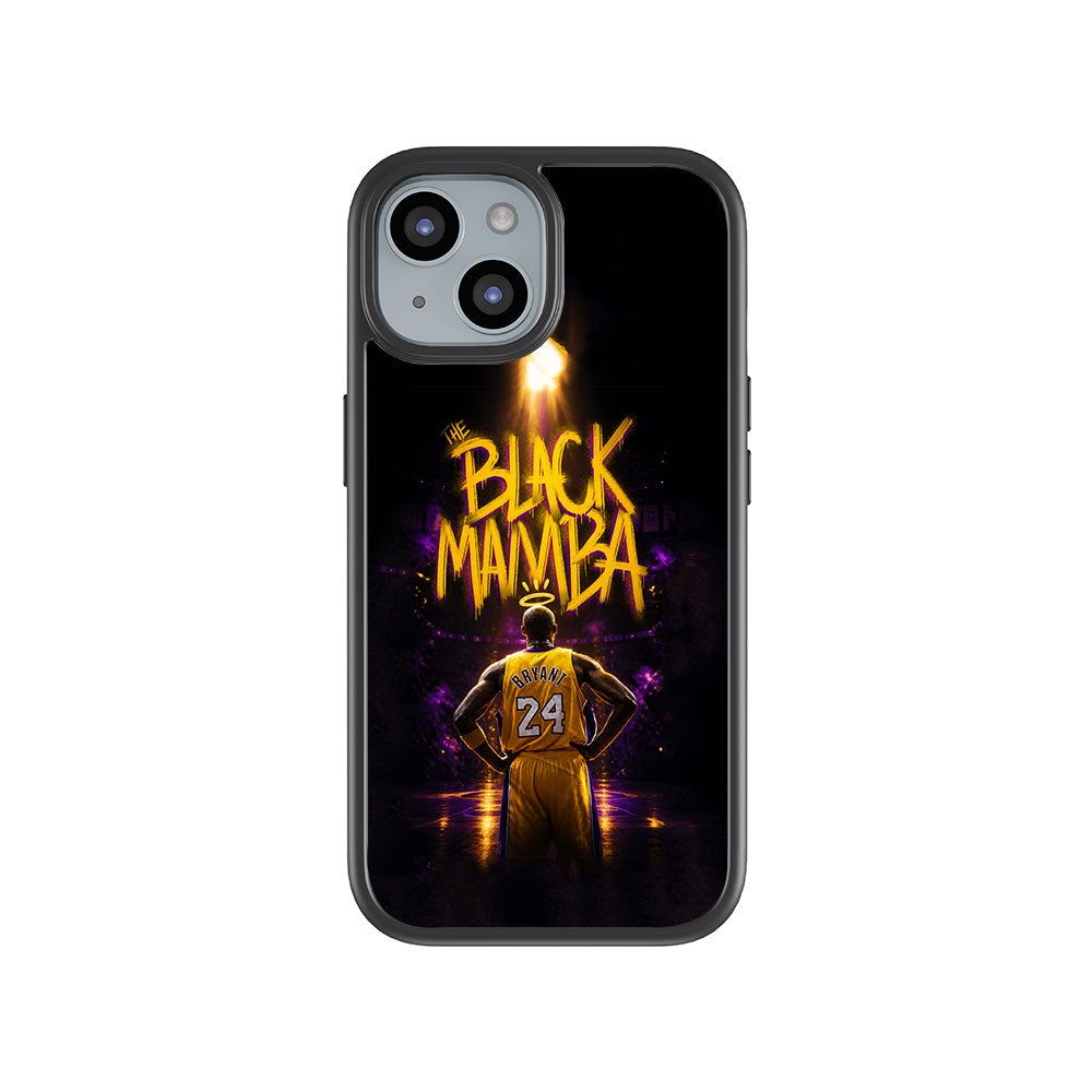 Black Mamba 24 Basketball Sports 3D Skin with Shockguard Armour Magsafe Case for Apple iPhone 15 Plus