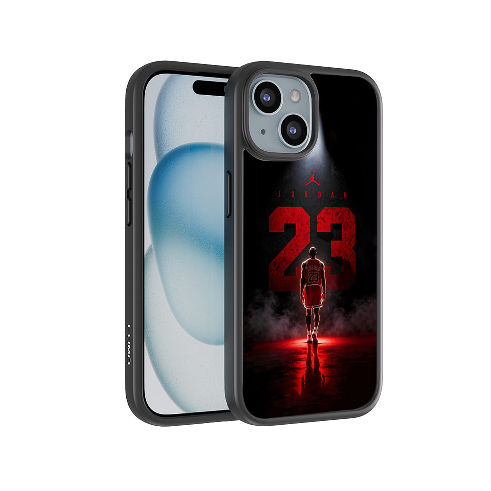 Michael Jordan Legacy Sports 3D Skin with Shockguard Armour Magsafe Case for Apple iPhone 15 Plus