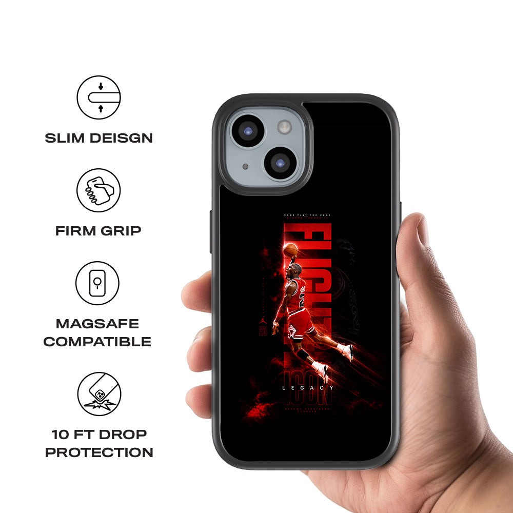 Jordan 23 Flight Sports 3D Skin with Shockguard Armour Magsafe Case for Apple iPhone 15