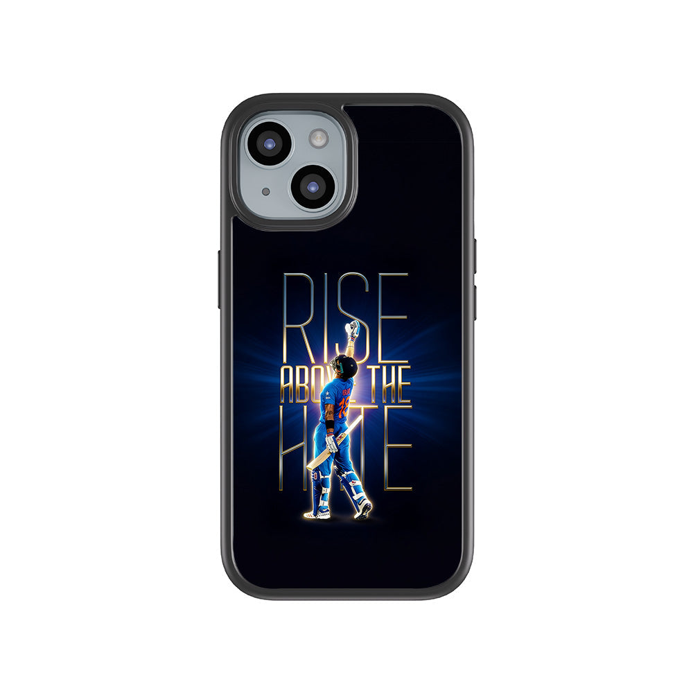 Rise Above The Hate Cricket Sports 3D Skin with Shockguard Armour Magsafe Case for Apple iPhone 15 Plus