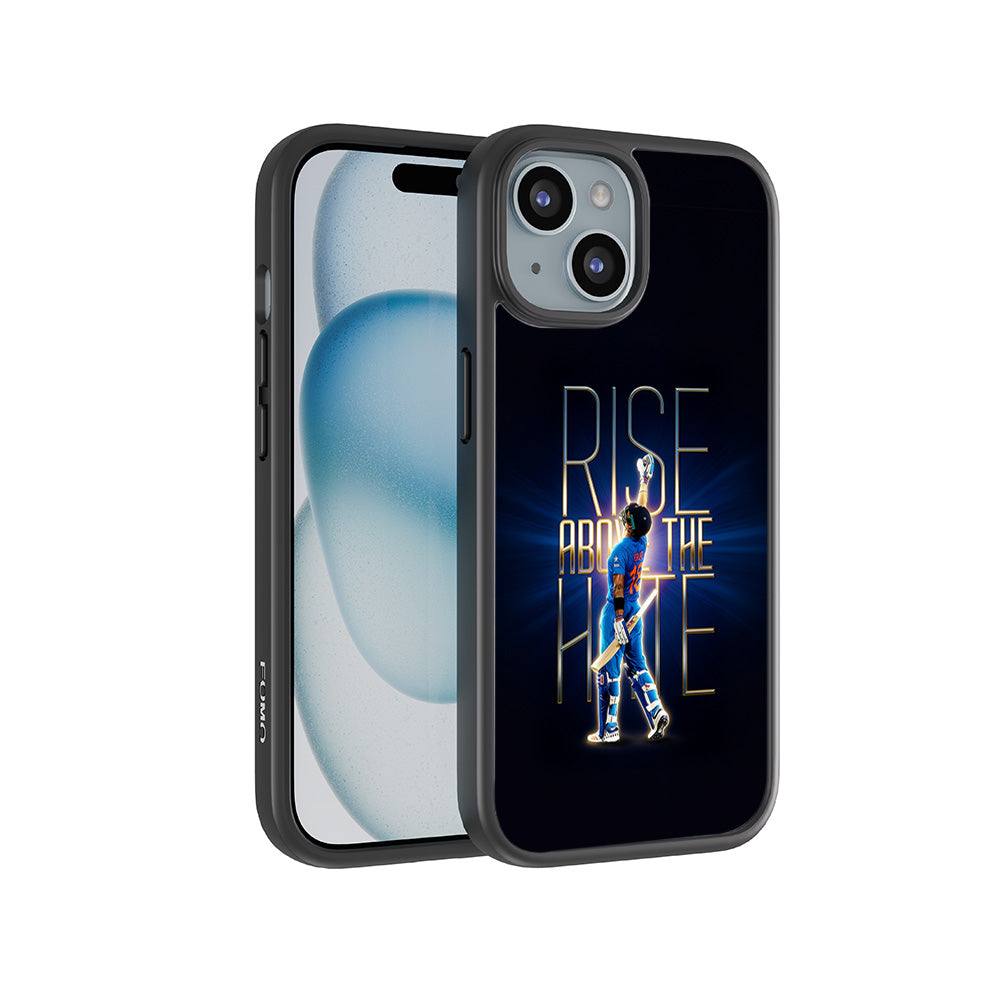 Rise Above The Hate Cricket Sports 3D Skin with Shockguard Armour Magsafe Case for Apple iPhone 15 Plus