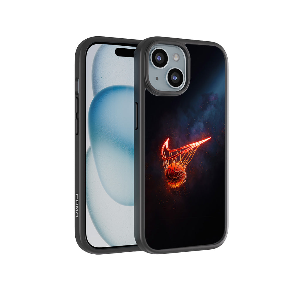 Basketball Nike Fire Sports 3D Skin with Shockguard Armour Magsafe Case for Apple iPhone 15 Plus