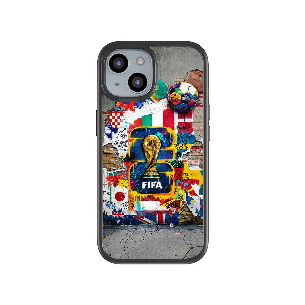 FIFA World Cup Streetstyle Sports 3D Skin with Shockguard Armour Magsafe Case for Apple iPhone 15