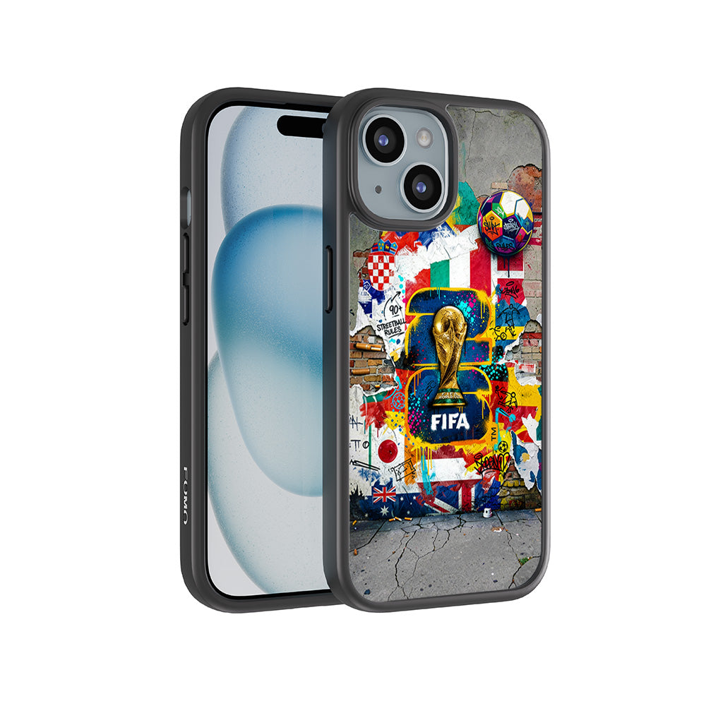 FIFA World Cup Streetstyle Sports 3D Skin with Shockguard Armour Magsafe Case for Apple iPhone 15
