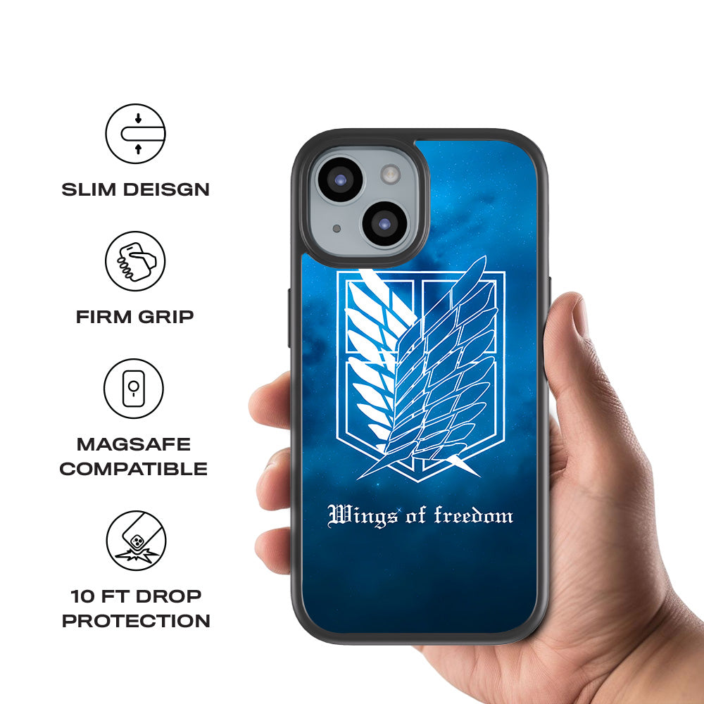 Scouting Legion AOT 3D Skin with Shockguard Armour Magsafe Case for Apple iPhone 15 Plus
