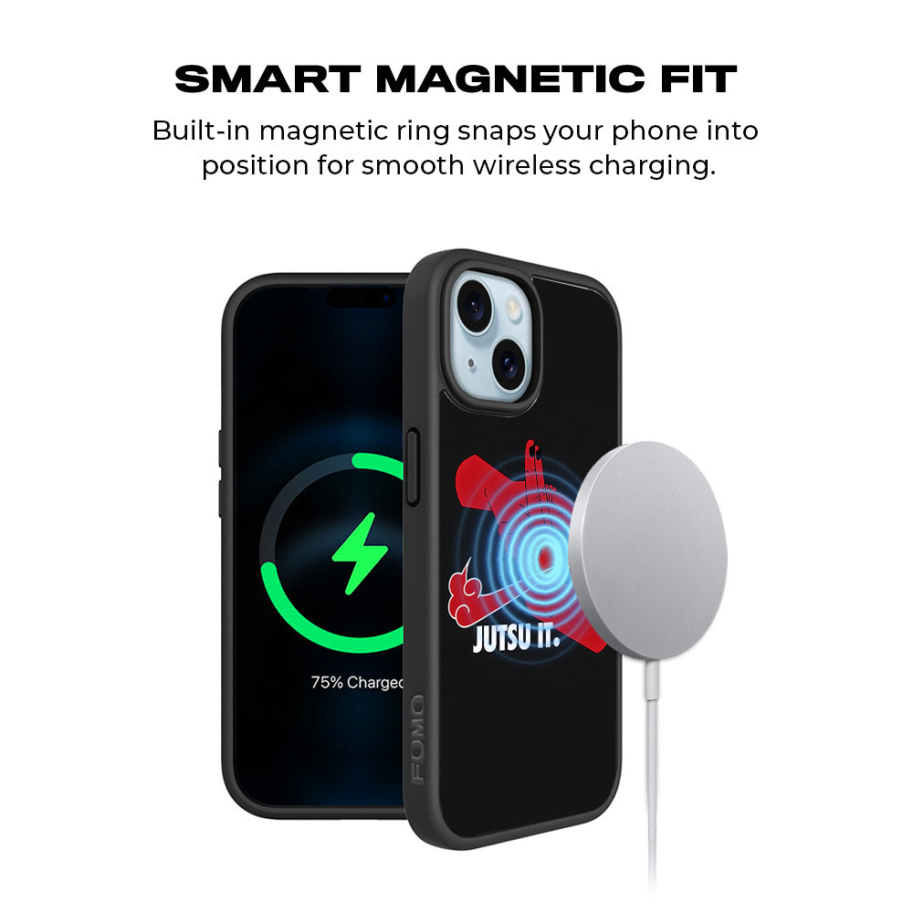Just Jutsu It 3D Skin with Shockguard Armour Magsafe Case for Apple iPhone 15