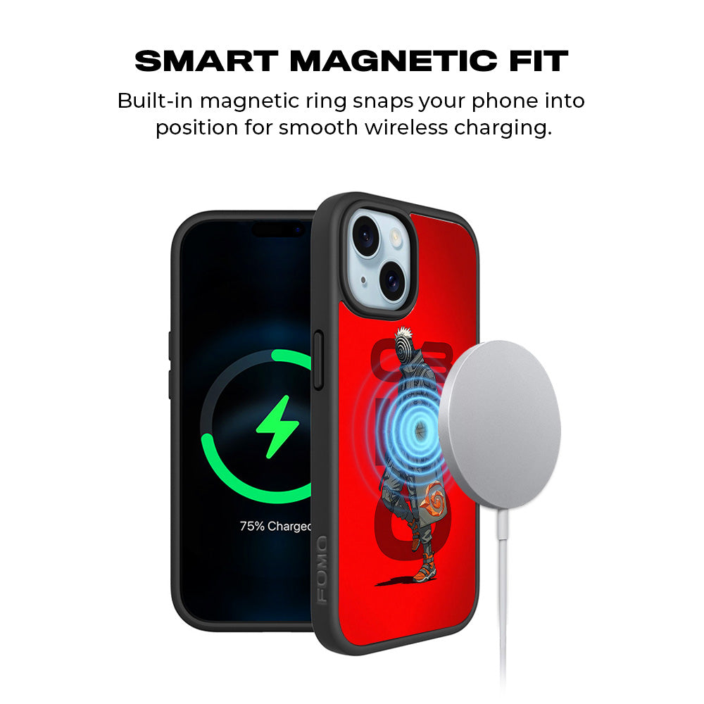 Obito Rebirth 3D Skin with Shockguard Armour Magsafe Case for Apple iPhone 15 Plus