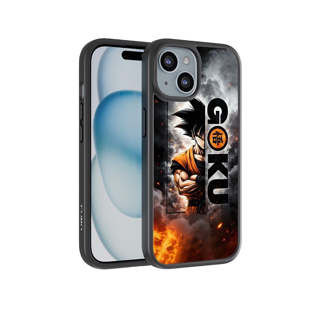 Goku Power Mode Anime 3D Skin with Shockguard Armour Magsafe Case for Apple iPhone 15