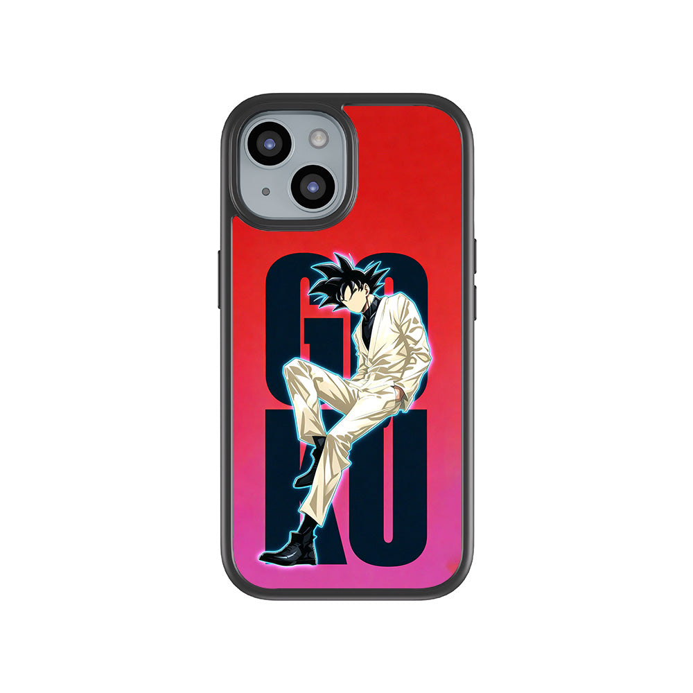 Goku Streetwear Aura 3D Skin with Shockguard Armour Magsafe Case for Apple iPhone 15