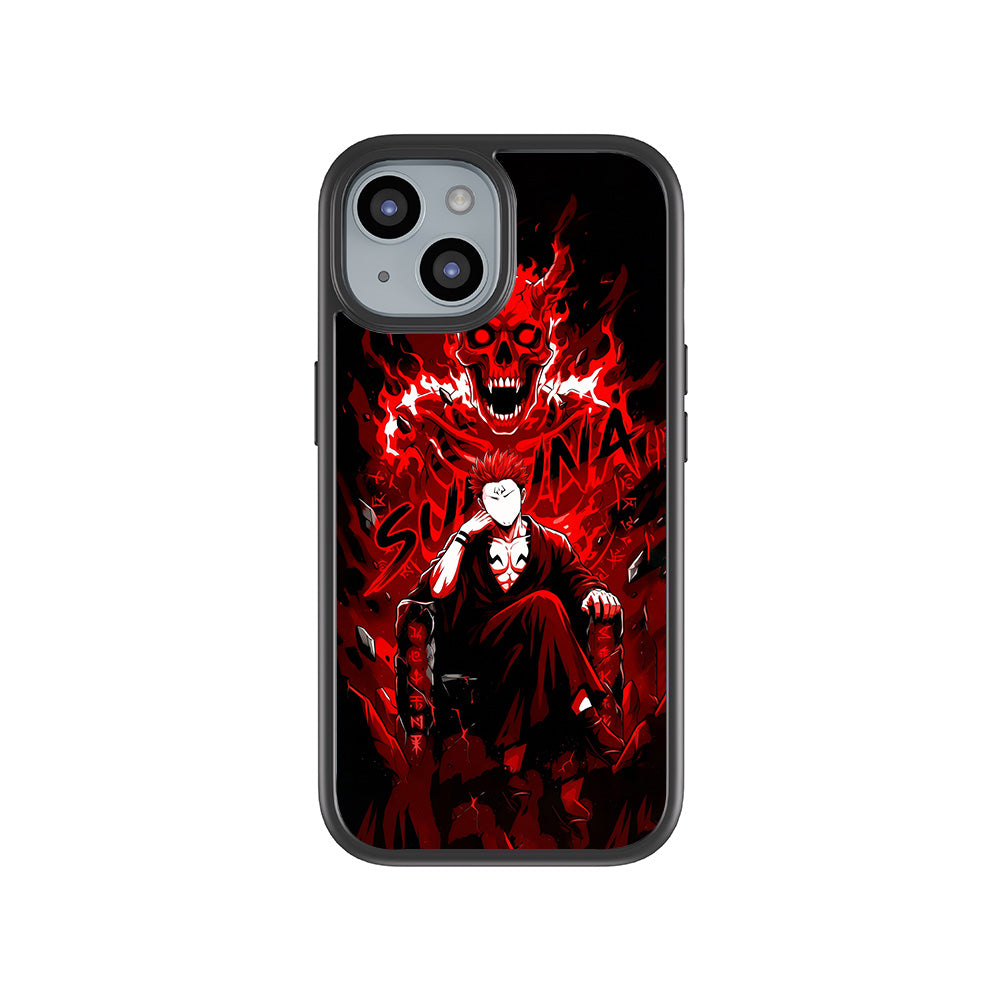 Sukuna Inferno Throne 3D Skin with Shockguard Armour Magsafe Case for Apple iPhone 15