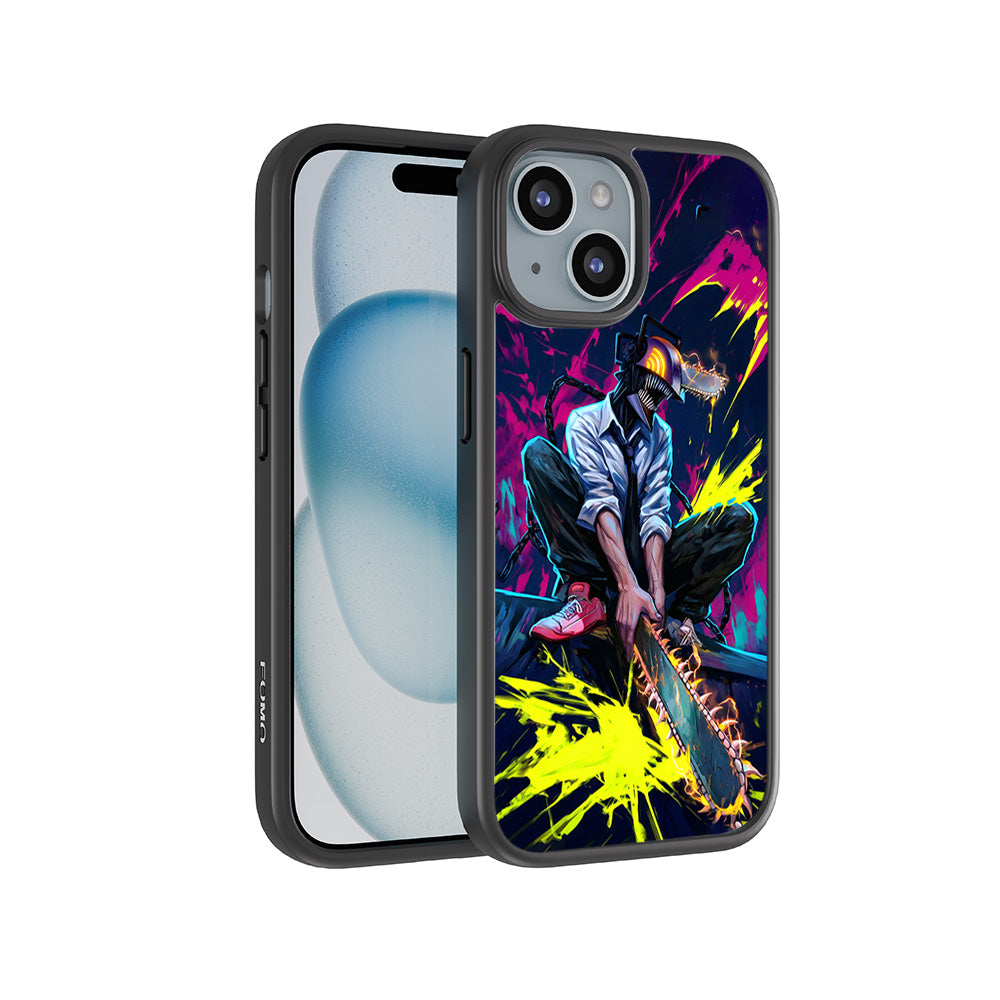 Chainsaw Man Denji 3D Skin with Shockguard Armour Magsafe Case for Apple iPhone 15 Plus