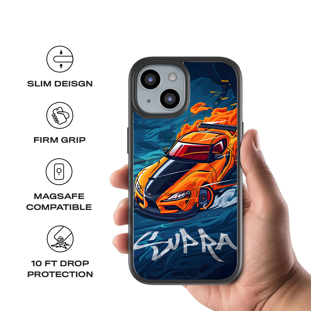 Blazing Supra 3D Skin with Shockguard Armour Magsafe Case for Apple iPhone 15