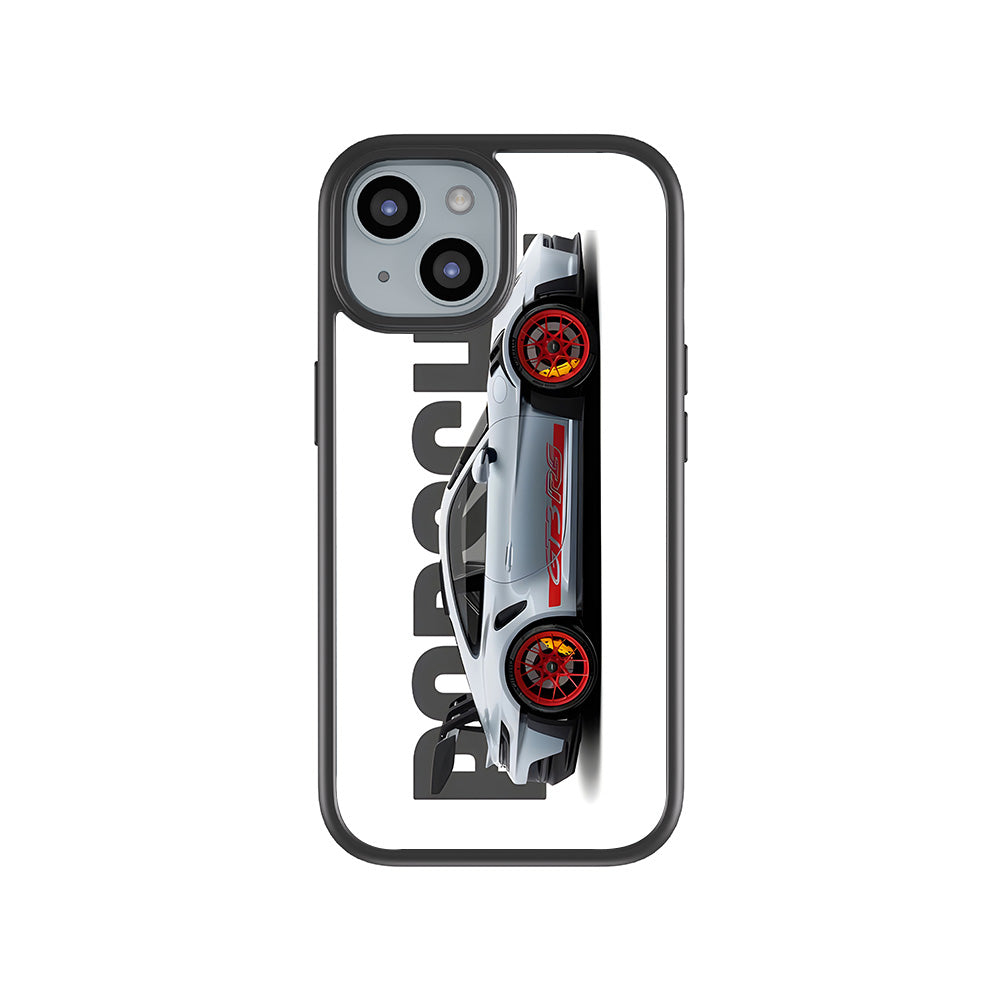 Porsche 911 GT3 3D Skin with Shockguard Armour Magsafe Case for Apple iPhone 15 Plus