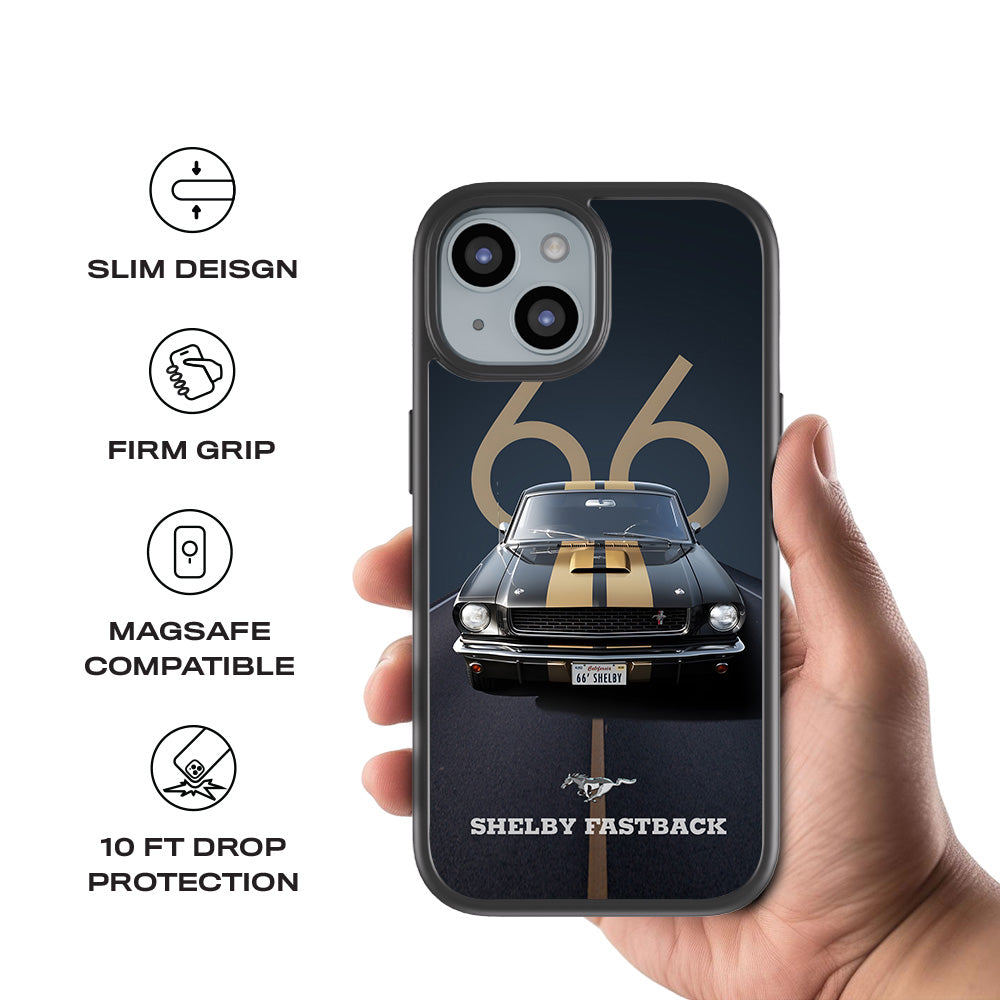 Shelby Mustang GT350H 3D Skin with Shockguard Armour Magsafe Case for Apple iPhone 15