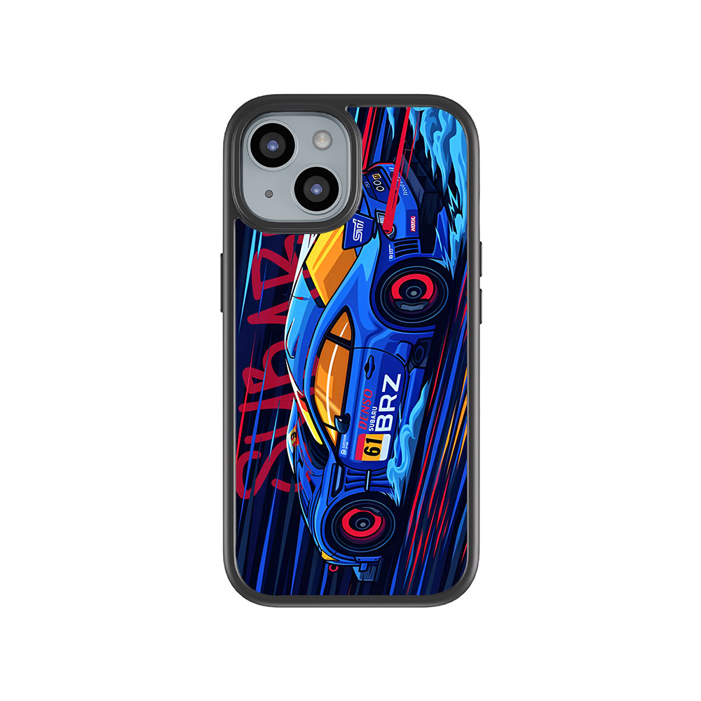 Subaru BRZ 3D Skin with Shockguard Armour Magsafe Case for Apple iPhone 15