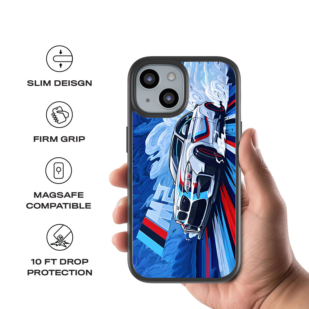 BMW M2 3D Skin with Shockguard Armour Magsafe Case for Apple iPhone 15