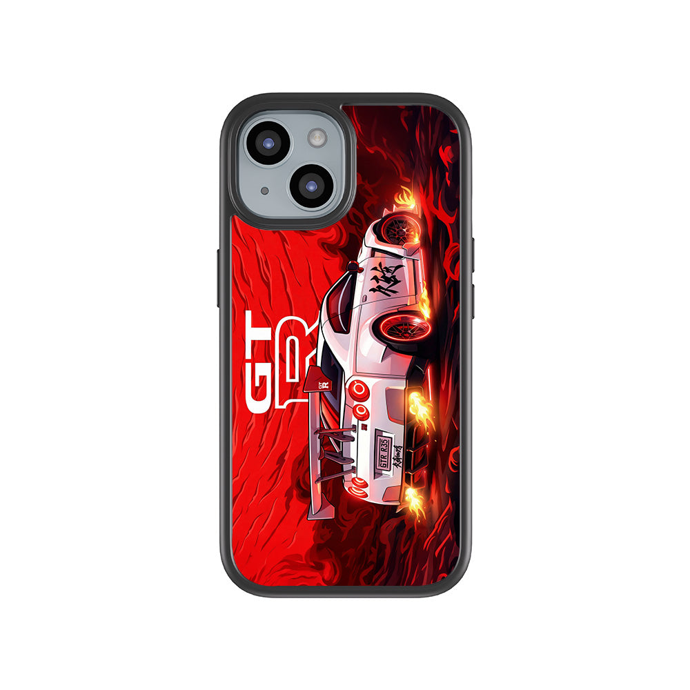 Nissan GTR Racing Edition 3D Skin with Shockguard Armour Magsafe Case for Apple iPhone 15