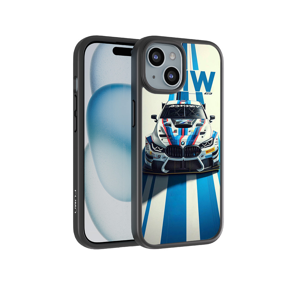 BMW GT Racing 3D Skin with Shockguard Armour Magsafe Case for Apple iPhone 15