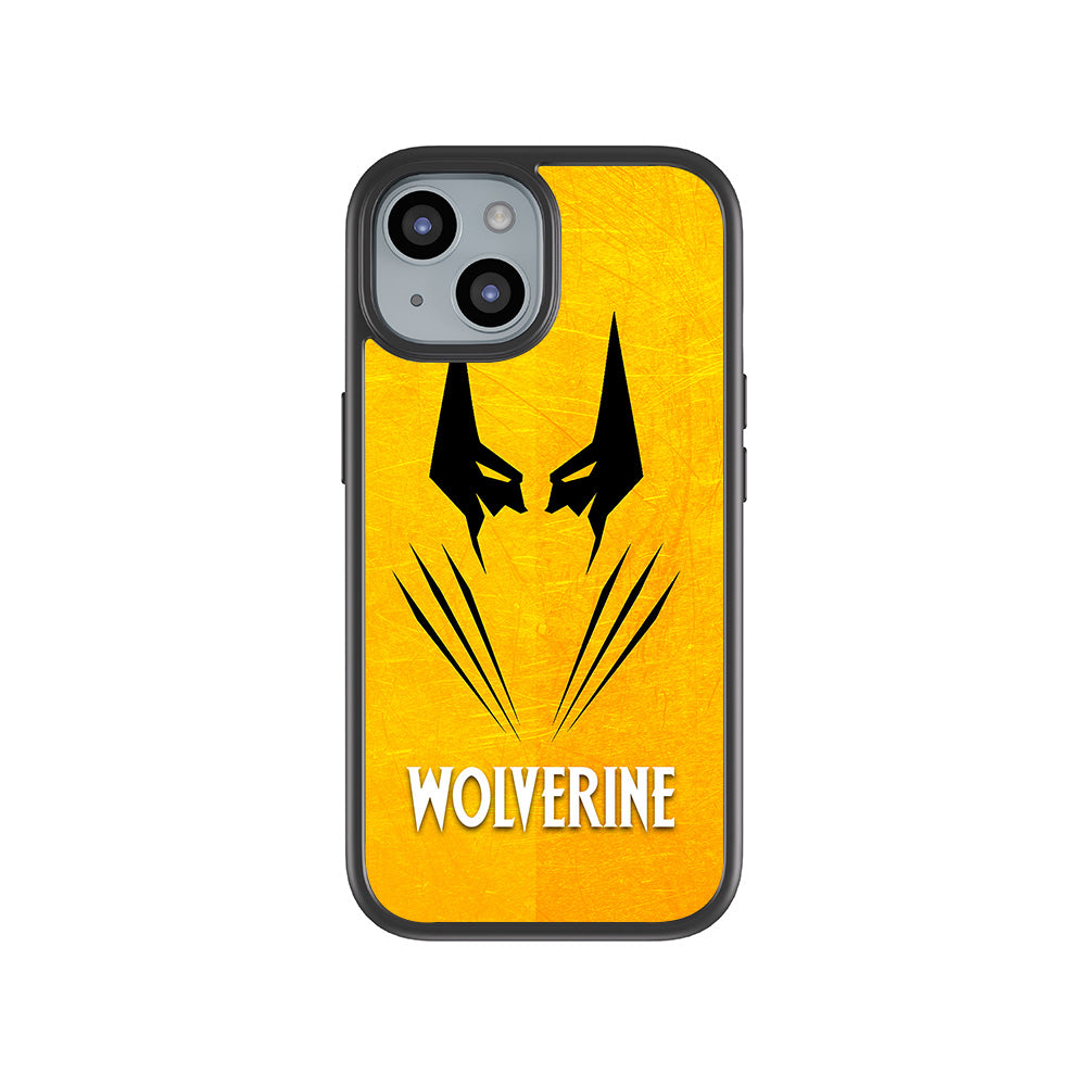 Wolverine with Yellow Background 3D Skin with Shockguard Armour Magsafe Case for Apple iPhone 15