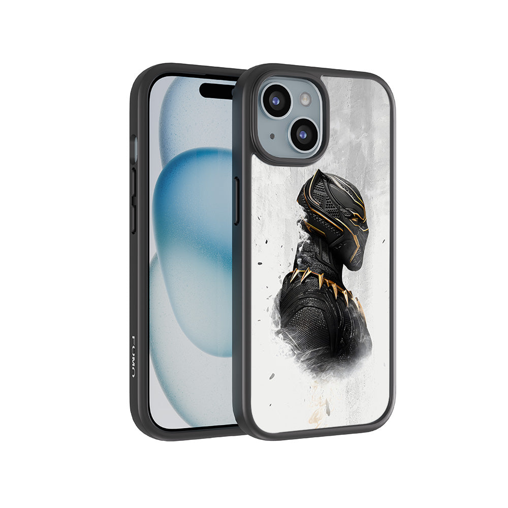 Wakanda Forever Black Panther Comic 3D Skin with Shockguard Armour Magsafe Case for Apple iPhone 15 Plus