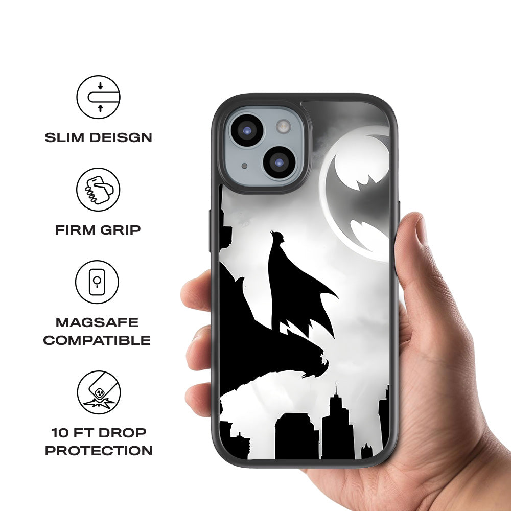 Gotham Hero 3D Skin with Shockguard Armour Magsafe Case for Apple iPhone 15 Plus