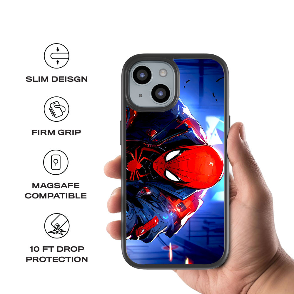 Spider-Man Reloaded 3D Skin with Shockguard Armour Magsafe Case for Apple iPhone 15