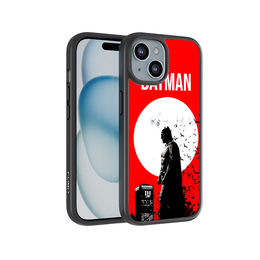 Batman Night Over Comics 3D Skin with Shockguard Armour Magsafe Case for Apple iPhone 15 Plus
