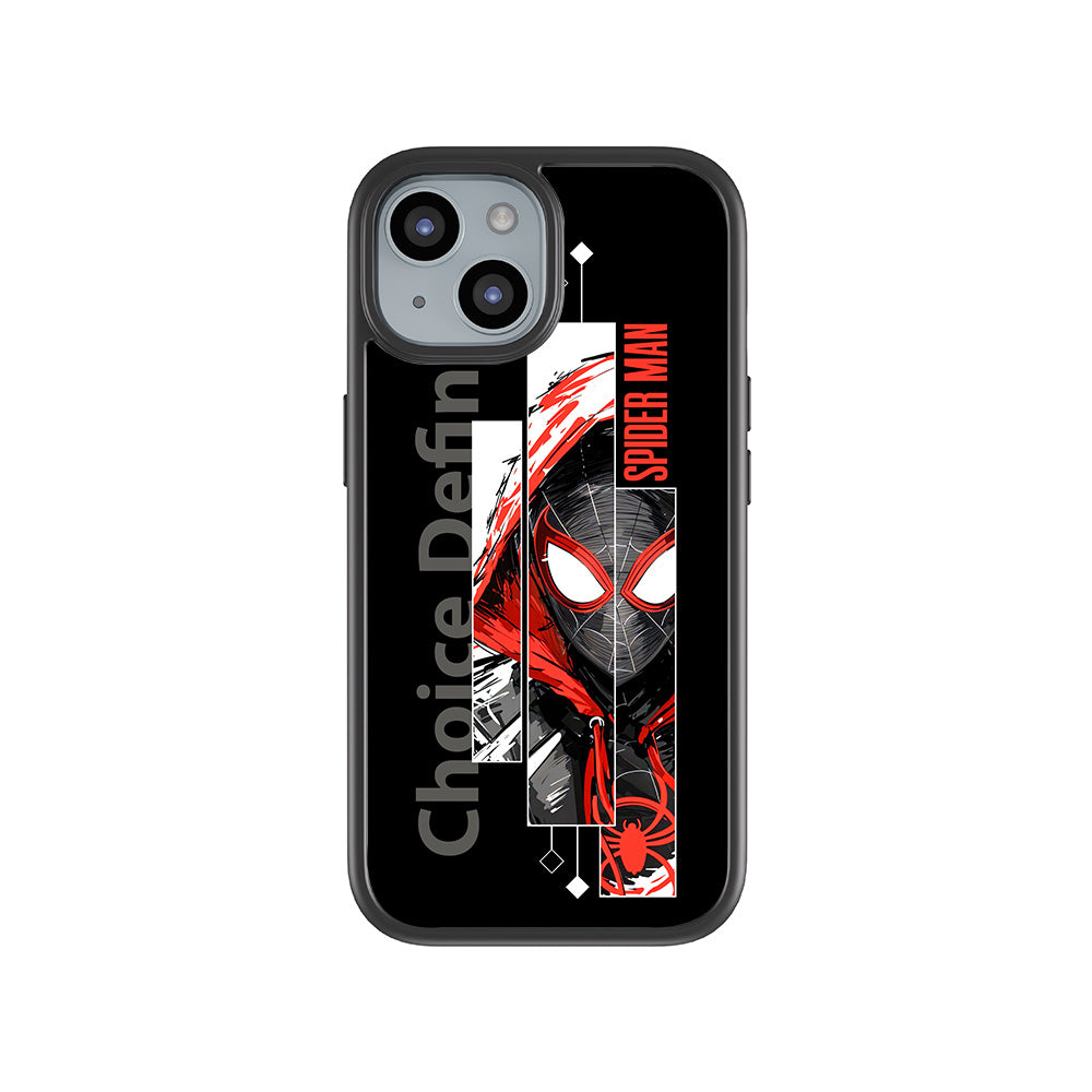 Spider-Man Choice Defines Comics 3D Skin with Shockguard Armour Magsafe Case for Apple iPhone 15
