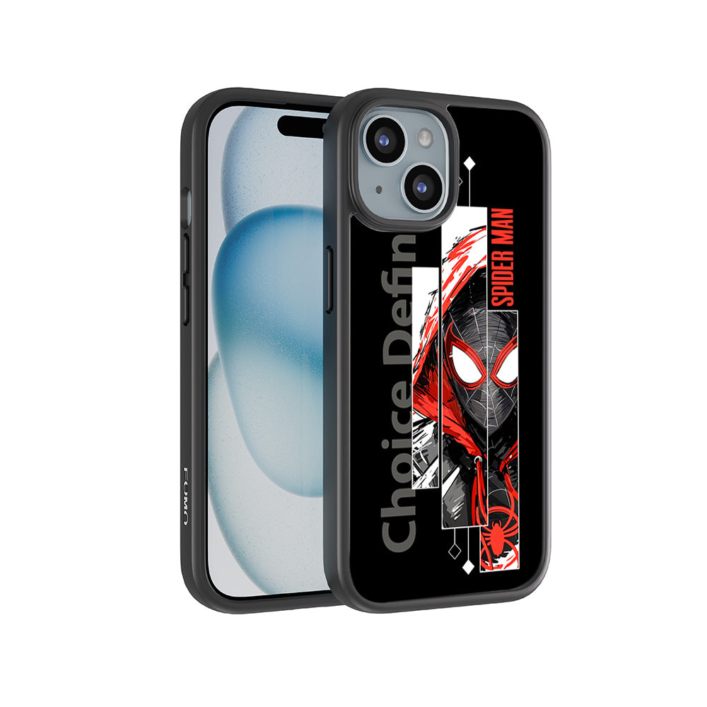 Spider-Man Choice Defines Comics 3D Skin with Shockguard Armour Magsafe Case for Apple iPhone 15