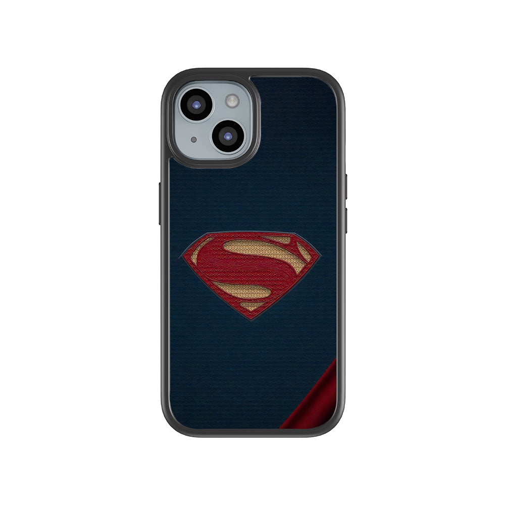 Superman Emblem 3D Skin with Shockguard Armour Magsafe Case for Apple iPhone 15 Plus