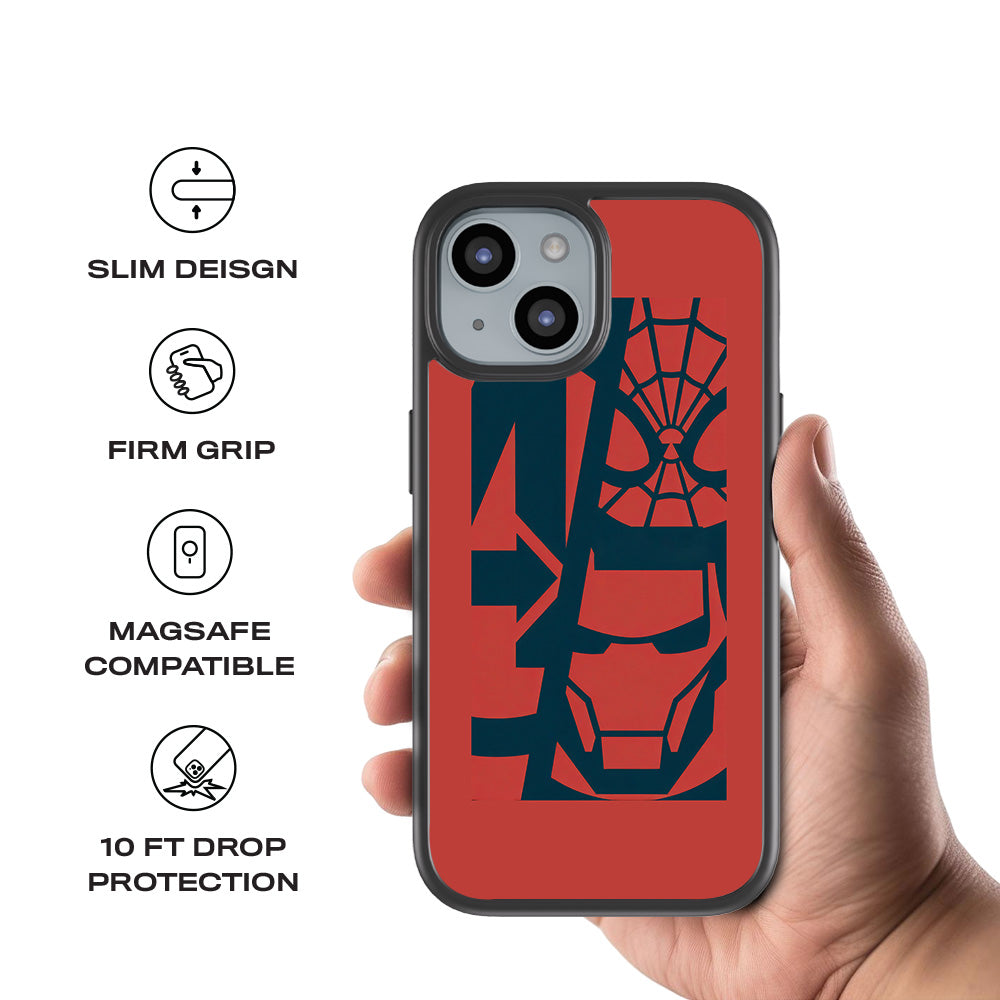 Marvel Trio 3D Skin with Shockguard Armour Magsafe Case for Apple iPhone 15 Plus