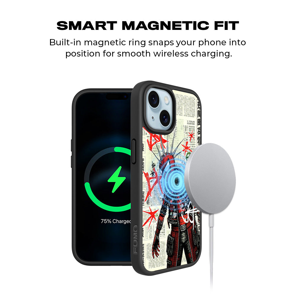 Spider Rage 3D Skin with Shockguard Armour Magsafe Case for Apple iPhone 15