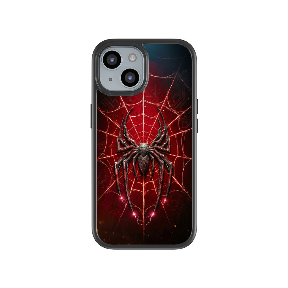 Spider-Man Black Suit 3D Skin with Shockguard Armour Magsafe Case for Apple iPhone 15 Plus