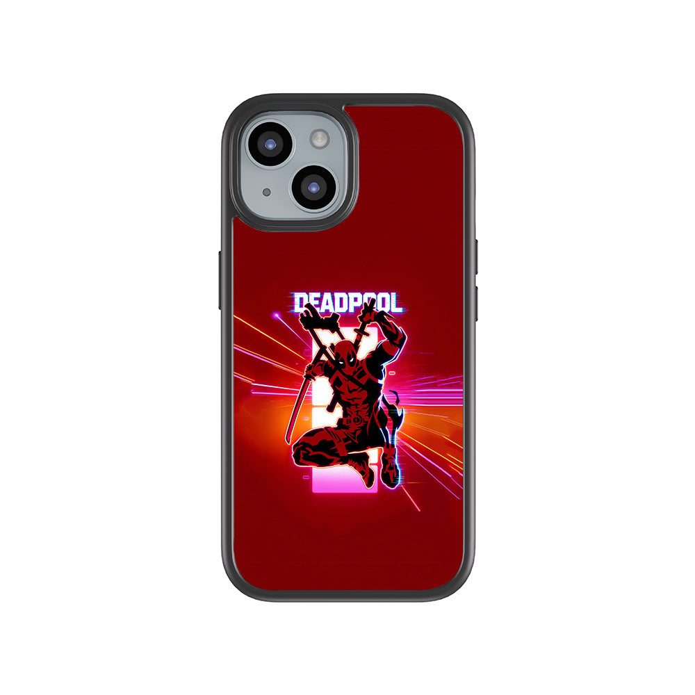 Deadpool Neon Outlaw 3D Skin with Shockguard Armour Magsafe Case for Apple iPhone 15