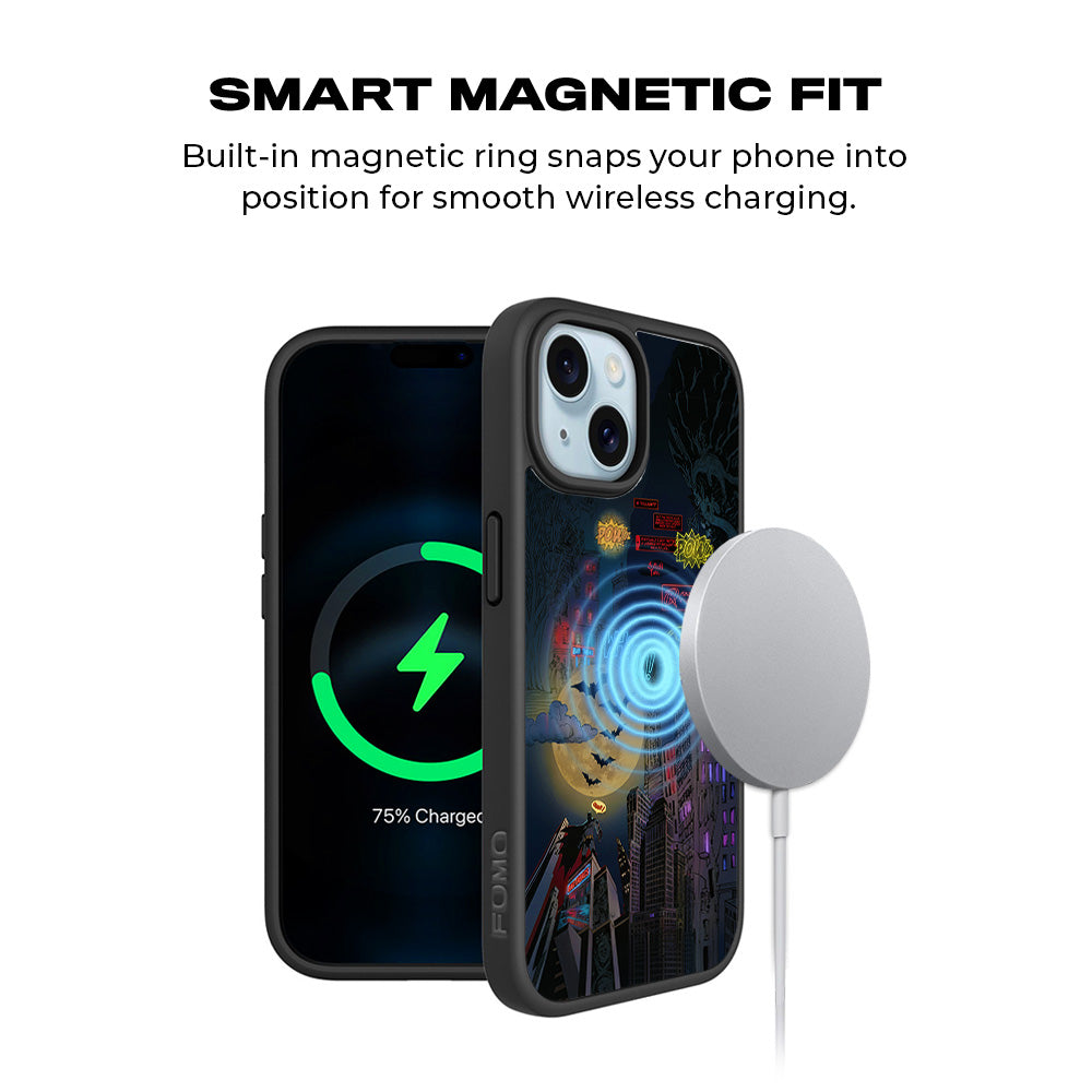 Batman City of Shadows 3D Skin with Shockguard Armour Magsafe Case for Apple iPhone 15