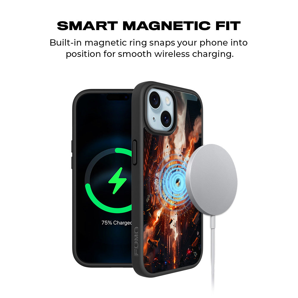 Spider-Man With Great Power 3D Skin with Shockguard Armour Magsafe Case for Apple iPhone 15