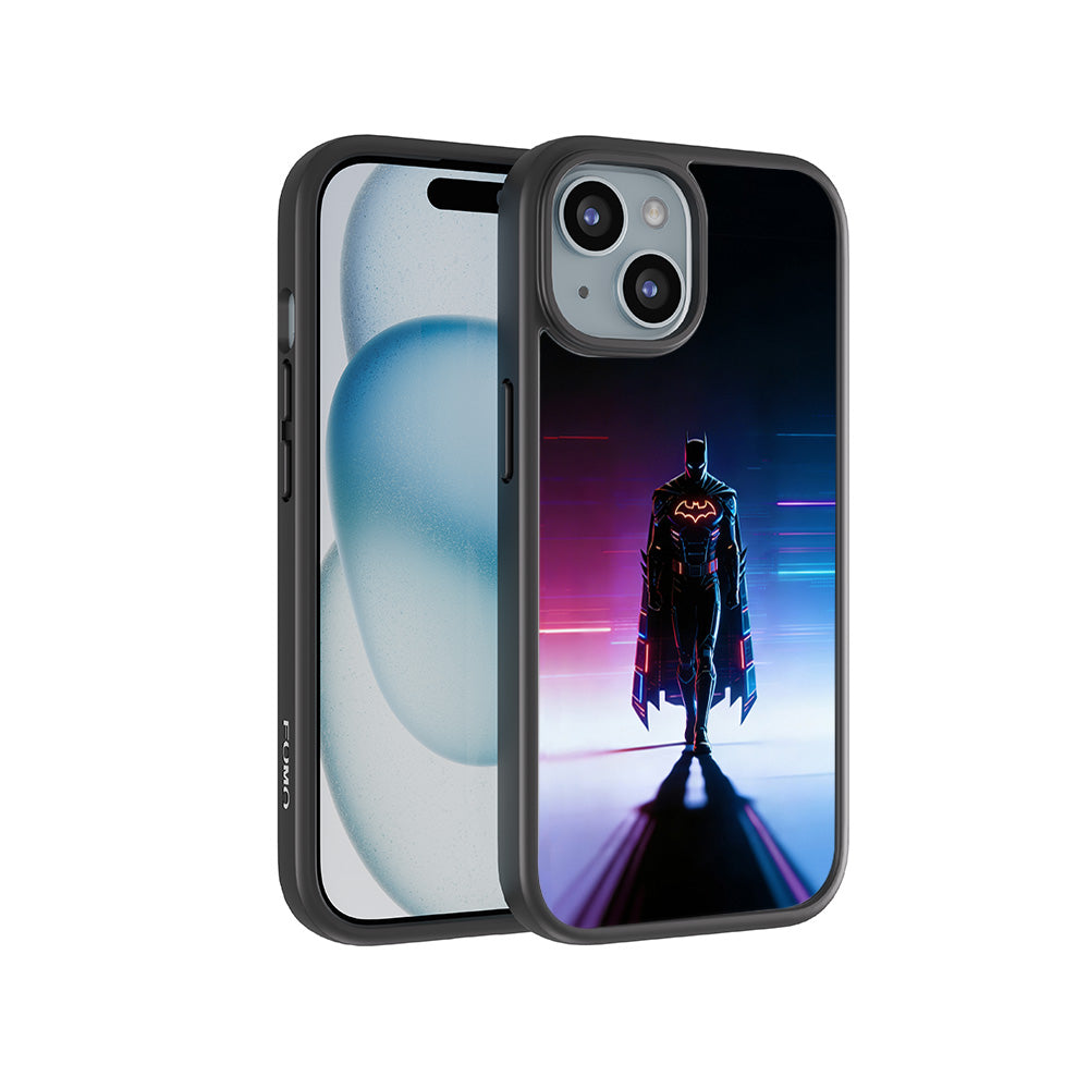 Superhero Neon Streaks 3D Skin with Shockguard Armour Magsafe Case for Apple iPhone 15