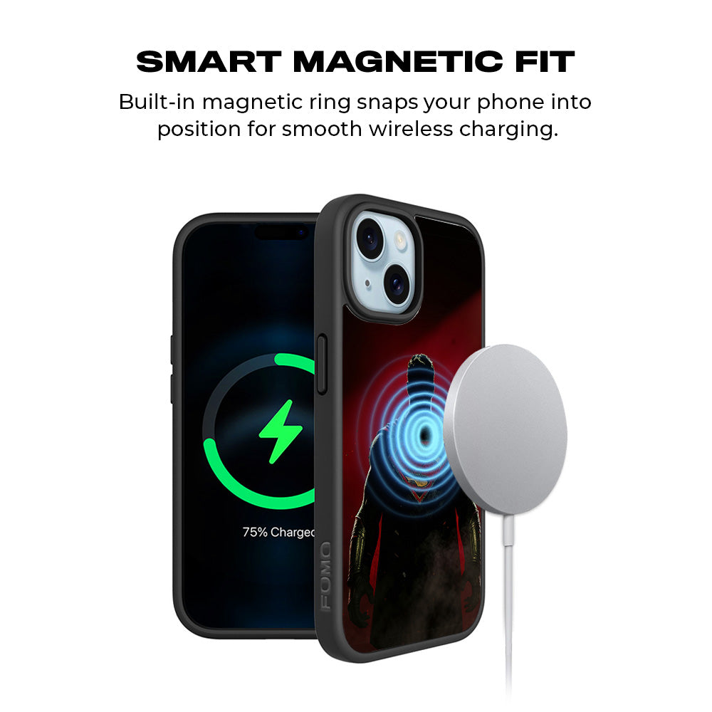 Man of Steel 3D Skin with Shockguard Armour Magsafe Case for Apple iPhone 15