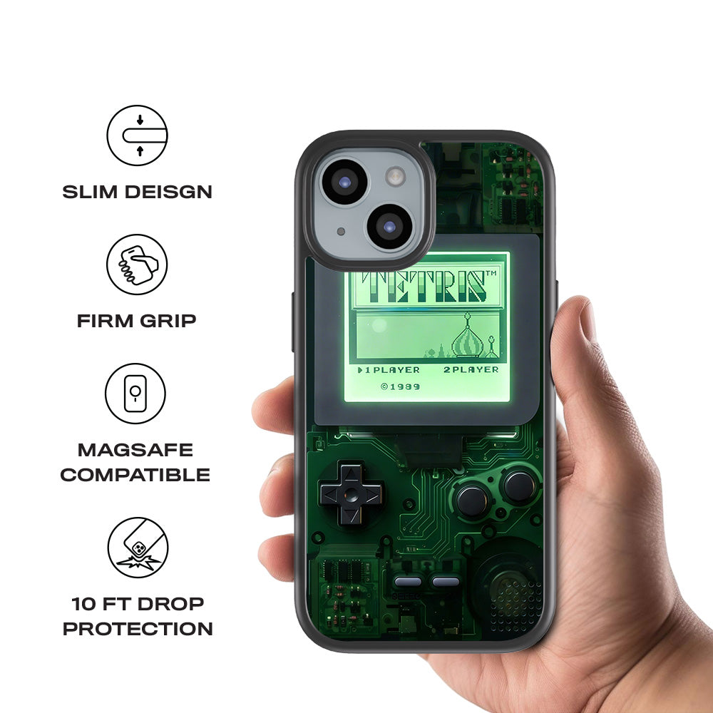 Tetris Classic 3D Skin with Shockguard Armour Magsafe Case for Apple iPhone 15 Plus