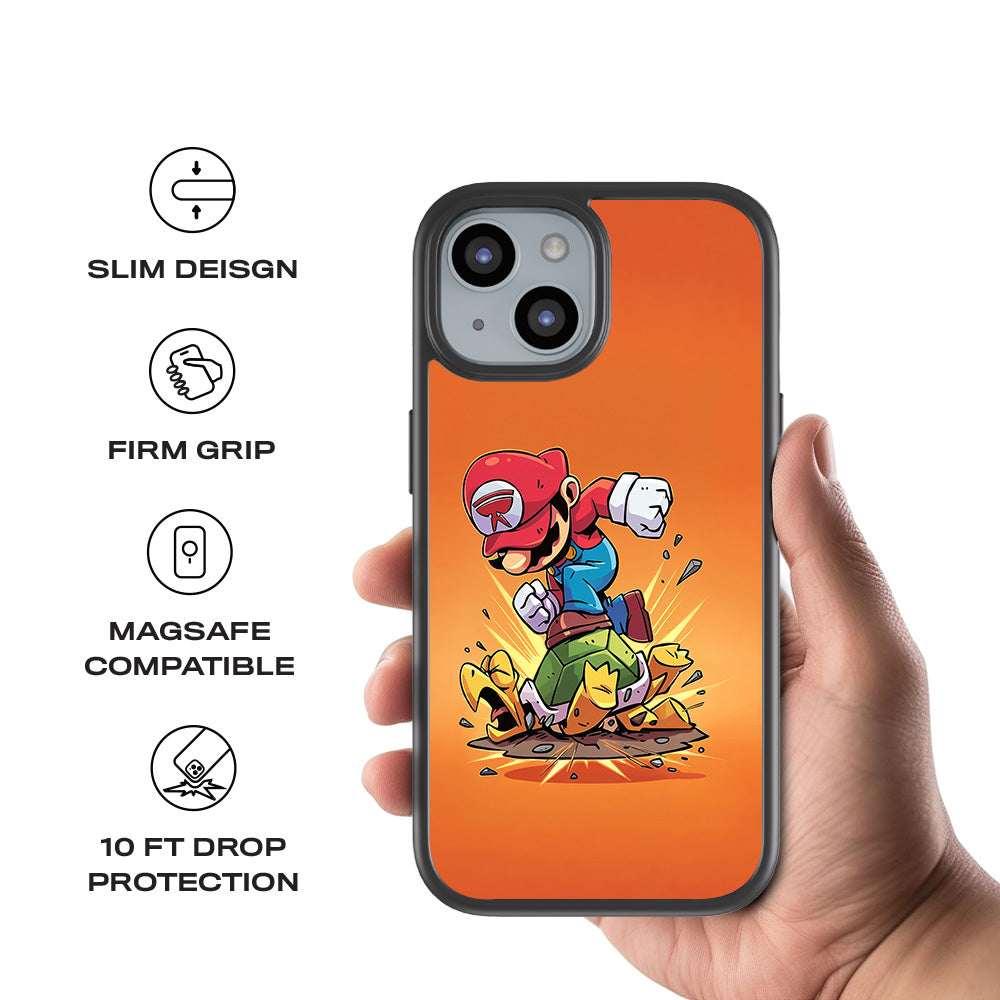 Super Mario Smash 3D Skin with Shockguard Armour Magsafe Case for Apple iPhone 15 Plus