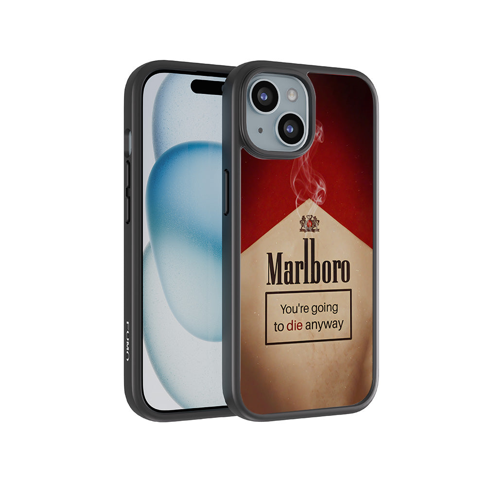 Marlboro Dark Humor 3D Skin with Shockguard Armour Magsafe Case for Apple iPhone 15