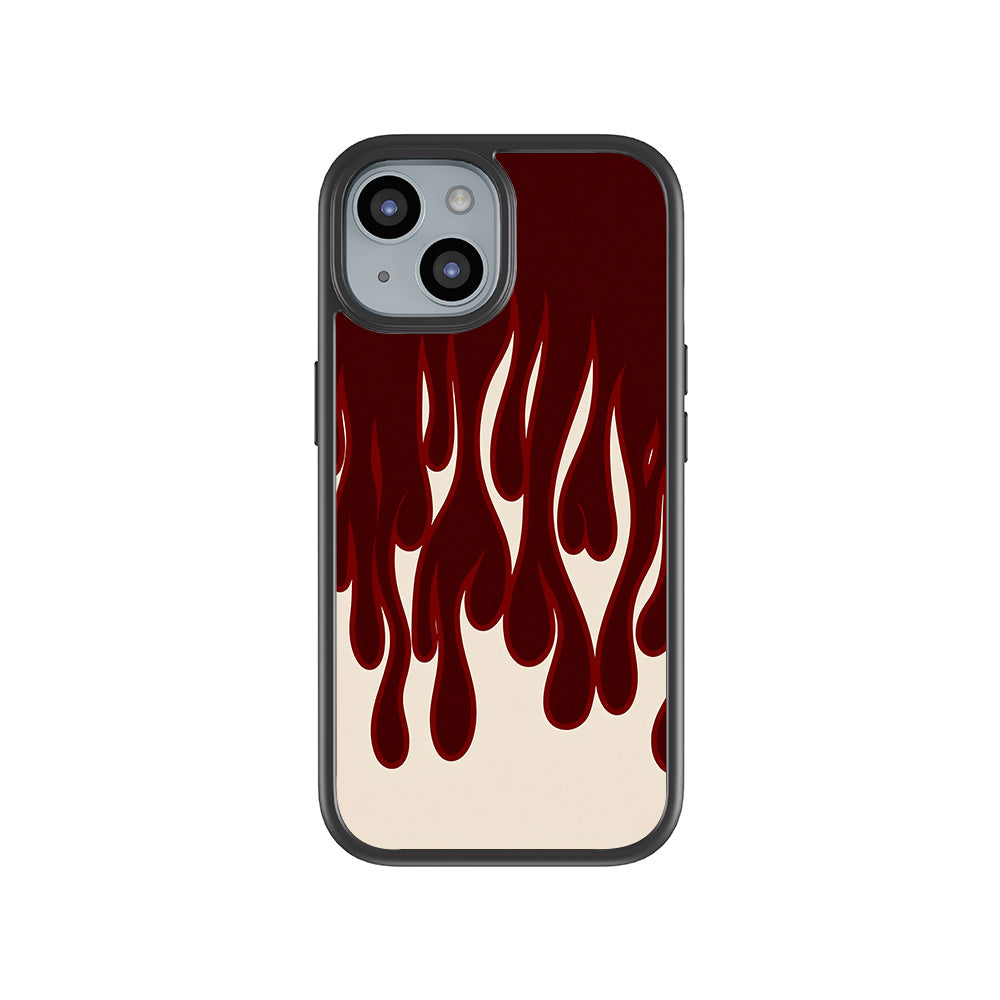 Flame Design 3D Skin with Shockguard Armour Magsafe Case for Apple iPhone 15